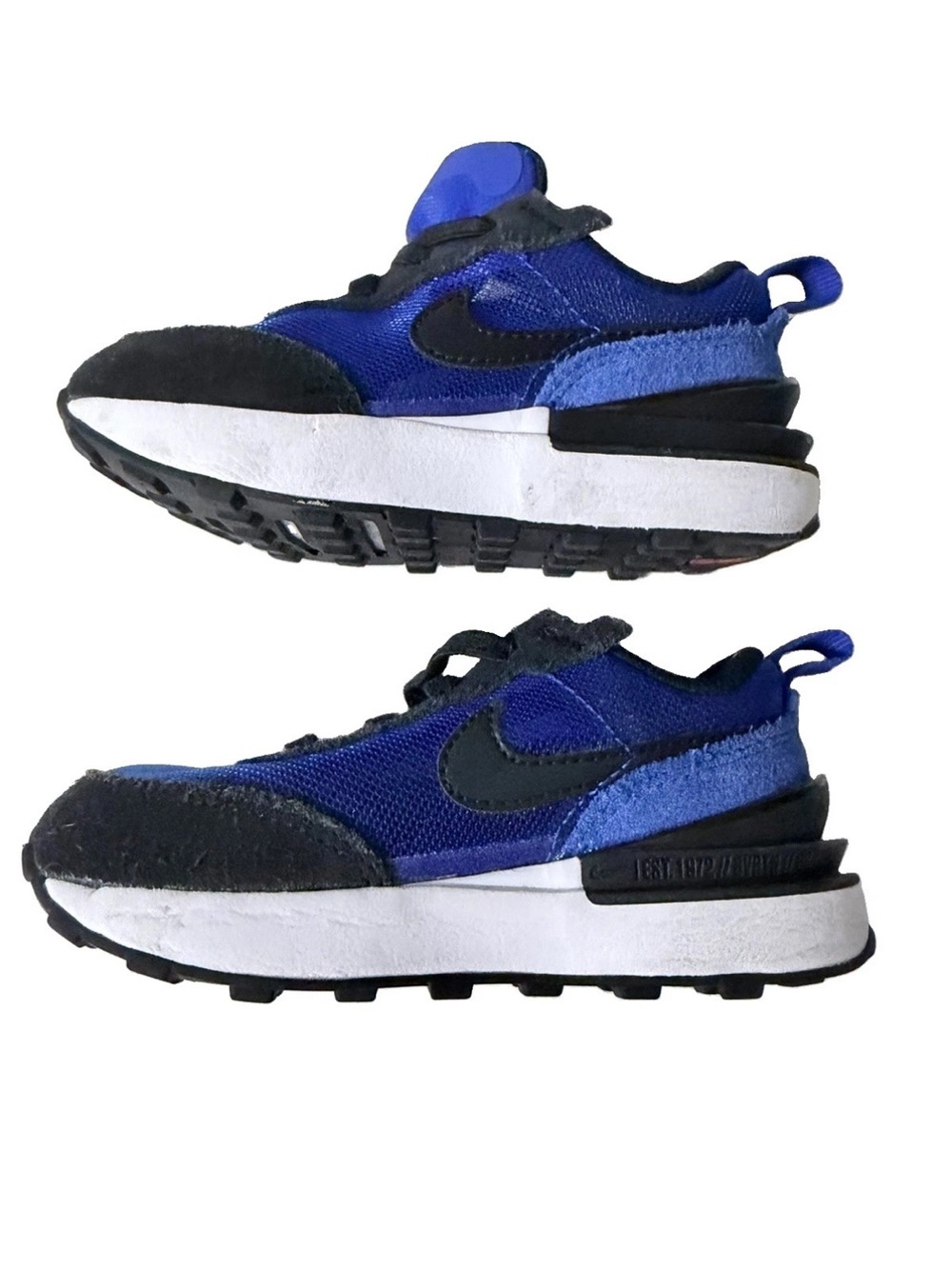 Nike Waffle One TD Blue Racer Toddler Boy Shoes 7C, DC0479-400, EUC